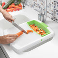 Extendable 3-in-1 Cutting Board with Tray, Container and Drainer